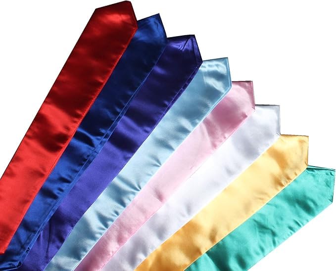 MyGradDay Plain Graduation Stole Colorful Stole for Adult Length 60",Rich in Color - color: Red