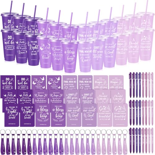 Hollowfly 24 Set/96 Pcs Christian Church Religious Gifts(Gradient Purple) - color: Gradient Purple