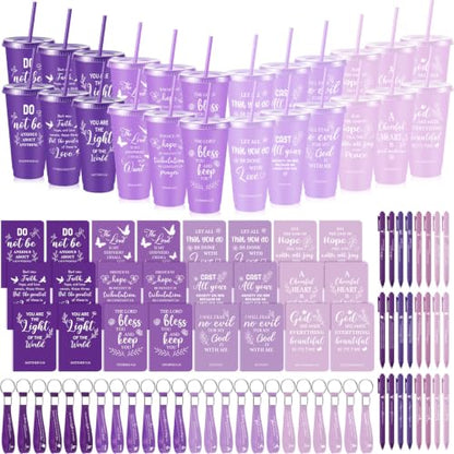 Hollowfly 24 Set/96 Pcs Christian Church Religious Gifts(Gradient Purple) - color: Gradient Purple