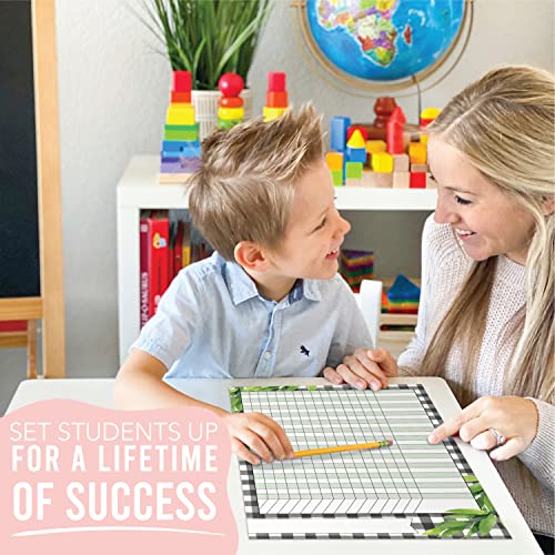 Attendance Chart for Classroom -4pc Laminated Chore & Reward Chart for Kids - color: Farmhouse Classic