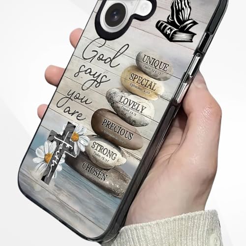 God Cross Wood Grain Phone Case Compatible with iPhone 16 Plus Case - color: Pattern 3, size: for iPhone 16 Plus