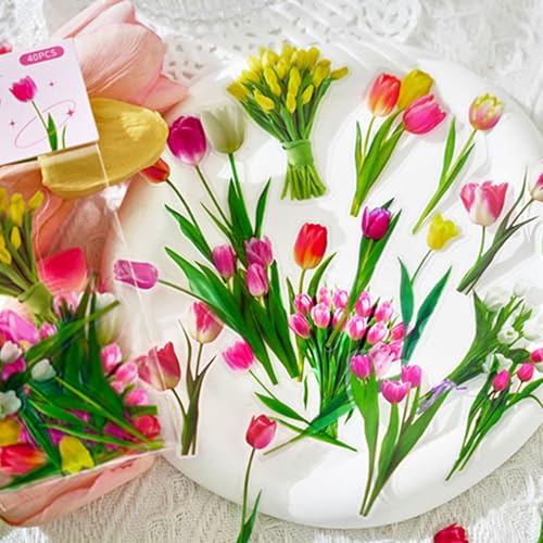 DothRayan Flower Stickers for Kids Teens Girls Adult, 200Pcs Waterproof Flower Stickers for Water Bottle Laptop - color: Flower B