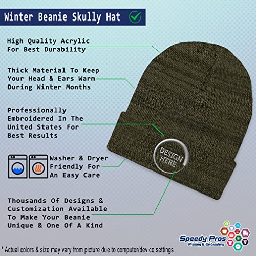 Custom Beanies for Men Christian Nazarene Jesus God Christ Skull Cap Winter Hats Women Acrylic One Size - color: Heather Olive Green Personalized Text Here