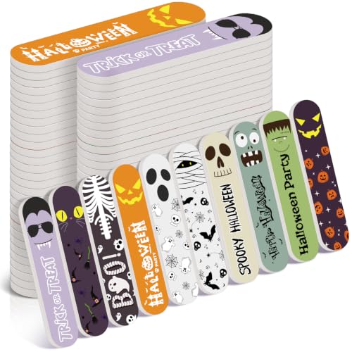 50 Pack Halloween Mini Nail Files Halloween Gifts Bulk for Women - style: Hallowmas