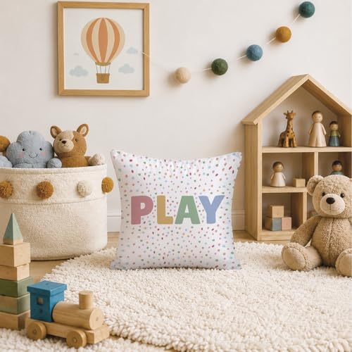 Kids Classroom Pillows Covers - color: White-east Play