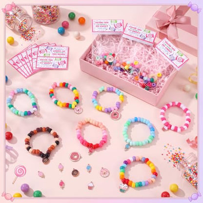 Soulchen 1102 Pcs/24 Sets Candyland Beads Bracelets Craft Candy Sweet Donut - style: Sweet