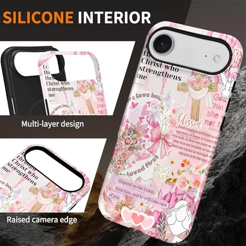 Magnetic Case for iPhone 17 Air, Compatible with Magsafe PC Hard Shell & Silicone Inner Bumper Anti-Scratch Full-Body Cover Shockproof Slim Design Retro Newspaper Collage Religious Jesus - color: Retro Newspaper Collage Religious Jesus, size: iPhone 17 Ai