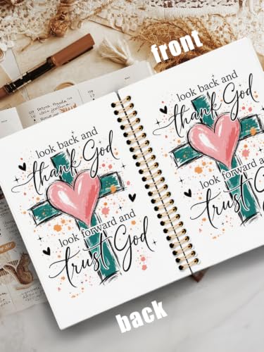 Christian Cross Bible Notebook,Prayer Journal for Women Teen Girls - color: look back and thank god