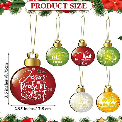 Soaoo 30 Pcs Christmas Wood Nativity Scene Ornaments Christian Gifts