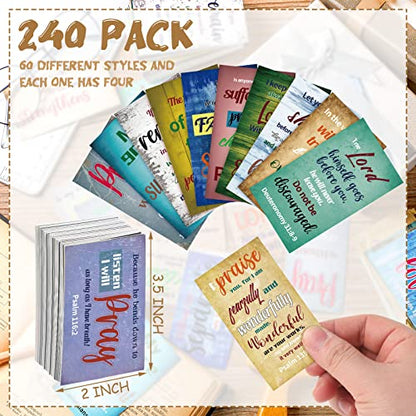 Maitys 240 Pcs Bible Verse Cards for Women Christian Scripture,Retro - style: Retro