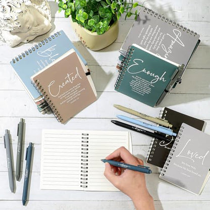 Kosiz 12 Sets Christian Gifts Bulk Prayer Journals Pens, Boho Color - color: Boho Color