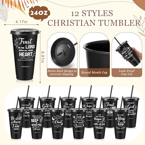 Hollowfly 24 Set/96 Pcs Christian Church Religious Gifts Bulk(Black) - color: Black