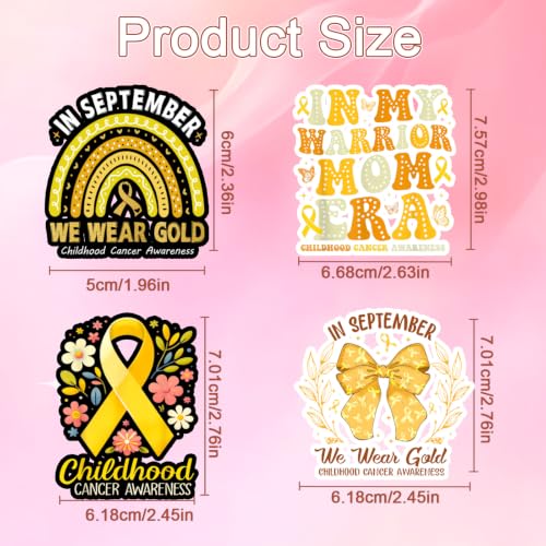 100 Pcs Childhood Cancer Awareness Stickers Childhood Cancer Items - style: Childhood Cancer Awareness