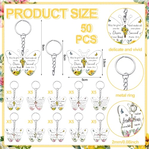 Remuuly Christmas Christian Gift Mini Bible Keychain Bulk - color: Butterfly
