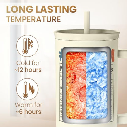 Mom Tumbler with Handle 40oz, Cool Mom Club Cup Stainless Steel Insulated Tumblers Coffee Travel Mugs, Gifts for Moms from Daughter Son, Best Mother Gift for Birthday Christmas Mothers Day - color: Mom 1