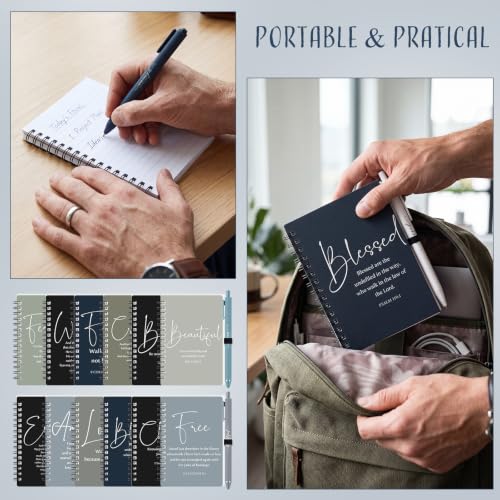 Kosiz 36 Sets Christian Gifts Bulk Prayer Journals Pens, Dark Color - color: Dark Color