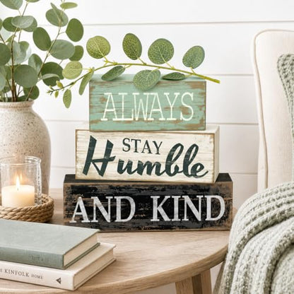 4pcs Farmhouse Table Decor, Always Stay Humble and Kind Inspirational Decor - style: Kind