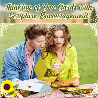 Motiskyy 72 Pack Religious Thinking of You Cards with Envelopes, Natural - style: Natural