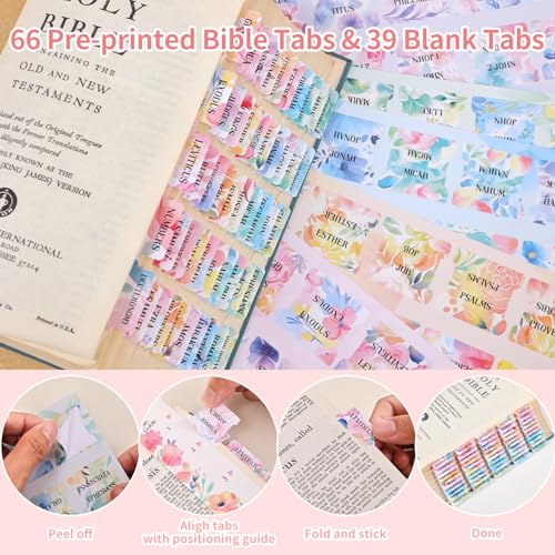 VYRANA Bible Study Supplies Journaling Kit for Women, Bible Study Kit with 11 No Bleed Highlighters and Pens, 1 Sticky Notes of 30 Pages, 1 Index Stickers of 4 Colors, 105 Tabs for Christian Gifts
