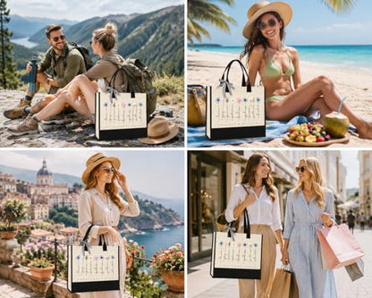 Tecanne Christian Gifts for Women, Canvas Tote Bag with Makeup Bag - color: Galatians 5:22–23