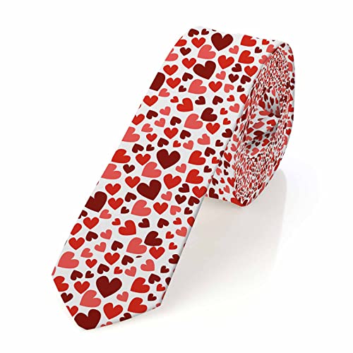 Men's Ties Novelty Tie Necktie for Men Teen Boys Multicolor Tie Party Holiday Thanksgiving Christmas - color: Red Heart