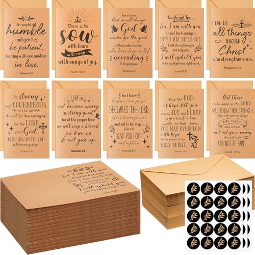 50 Sets Classic Christian Greeting Cards Bulk with Envelopes - style: Classic