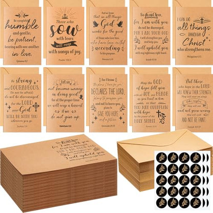 50 Sets Classic Christian Greeting Cards Bulk with Envelopes - style: Classic