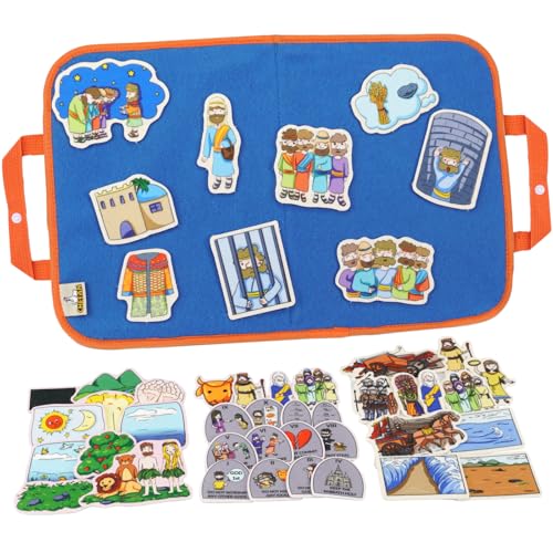 CHEFAN Exodus Felt Board Bible Stories, 4 Story Sets for Kids - color: Joseph the Prince of Egypt & Other 3 Bible Stories Set
