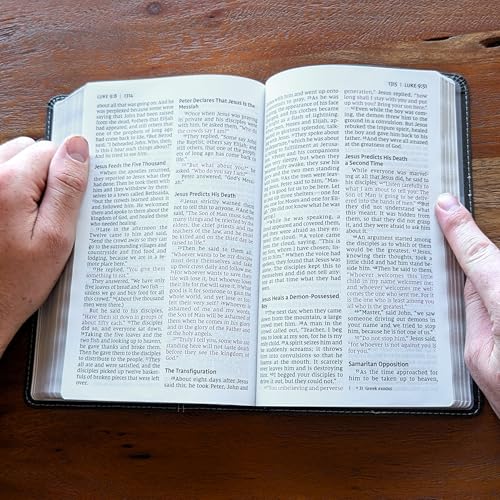 Personalized NIV Bible, Large Print, Custom Holy Cross Bible, New International Version | Man of Faith, Black - color: Black Personalized Leather