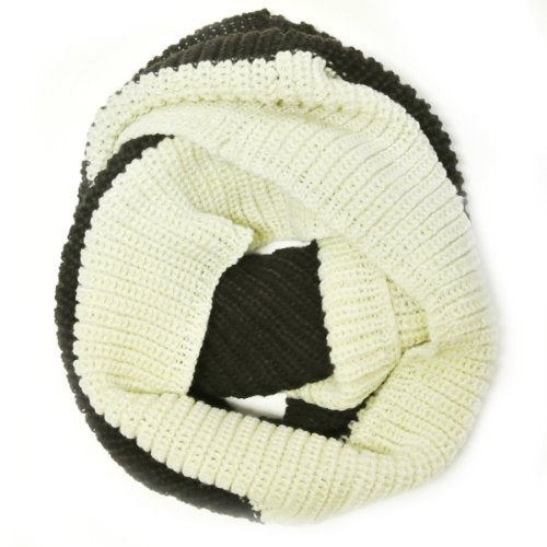 Wrapables Thick Knitted Winter Warm Infinity Scarf - color: Coffee and Cream