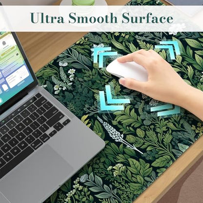 iCasso Desk Mat, Big Desk Pad,XXL Gaming Mouse Pad, Dark Green - color: A-green Grass