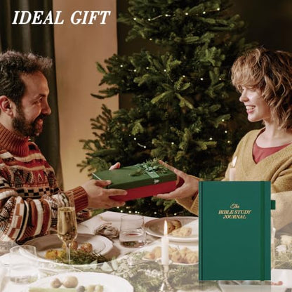 JUBTIC Bible study guide, Sermon & Scripture Journal for Women Green,A5 - color: Dark Green