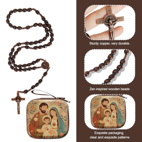 Catholic Rosary Beads, Rosarios Cross Pendant Decorative Prayer Box - color: Style-12