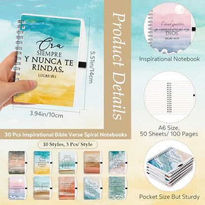 Kosiz 30 Sets Bible Verse Notebook Pen Bulk, Watercolor,Classic - color: Watercolor, style: Classic