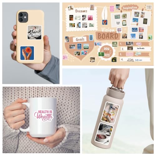 Vision Board Stickers, 50 Pcs Manifestation Affirmation Decals - color: Health and Fitness 02