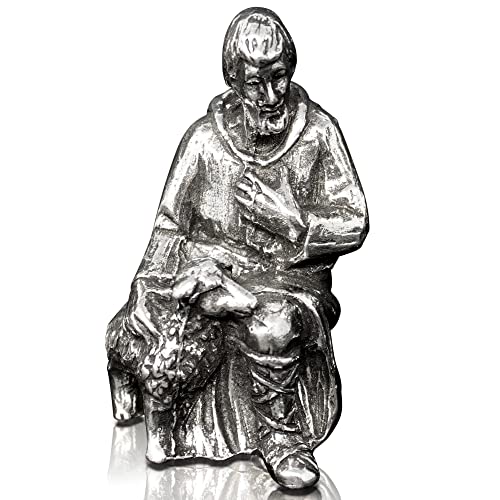 DANFORTH Shepherd with Lamb Nativity Figurine | Pewter Handcrafted in USA