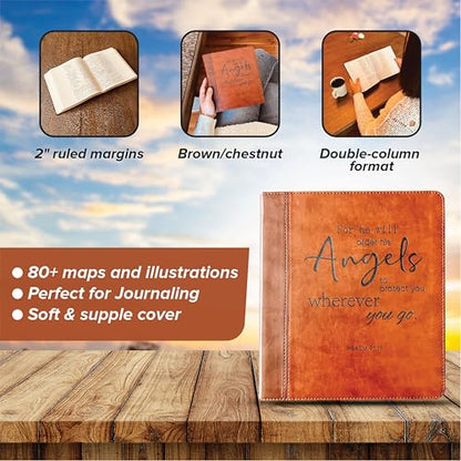 Custom Engraved ESV Journaling Study Bible, Wide Margin Note-Taking Bible, Personalized Christian Gift, Baptism Gift for Women