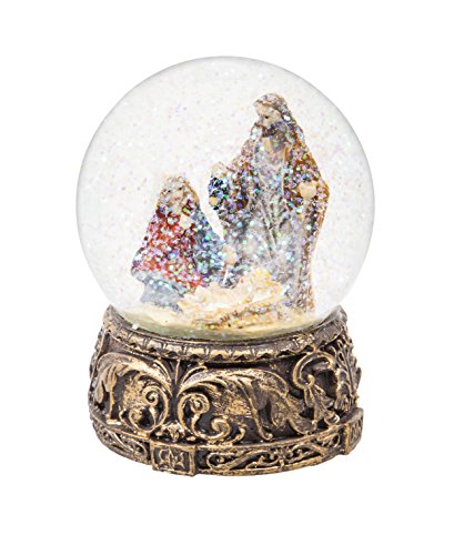 Cypress Home Beautiful Christmas Nativity Scene Water Globe Table Top Décor - 4 x 6 x 4 Inches Indoor/Outdoor Decoration for Homes, Yards and Gardens