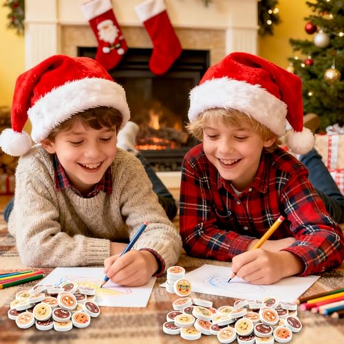 Christmas Gingerbread Mini Erasers Bulk, 60P Ginger Bread Cute Emoticons Pencil Erasers 3D Desk Puzzle Stationery Gifts Student Classroom Rewards Game Prizes Party Goody Bag Stocking Filler - style: Christmas Gingerbread