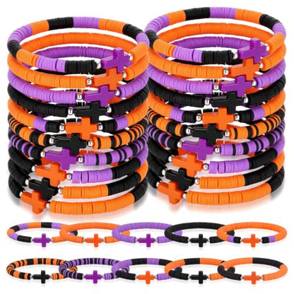 Landical 30/50/100 Cross Bracelets Bulk Jesus Women - color: Halloween