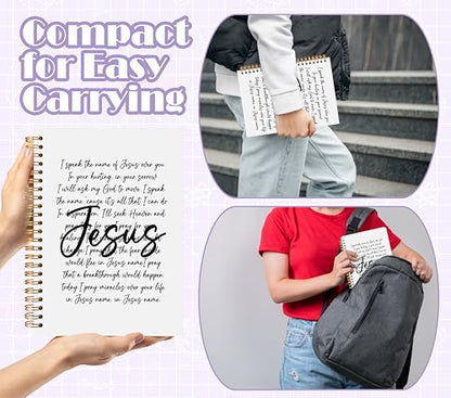 Welshower Name of Jesus Christian Spiral Notebook Journal, Bible Notebook for Note Taking, Jesus Journal for Women Men, Religious Prayer Journals for Woman, 5.5x8.3 Inch, 5.5x8.3 Inch - color: Prayer Blank Book 09