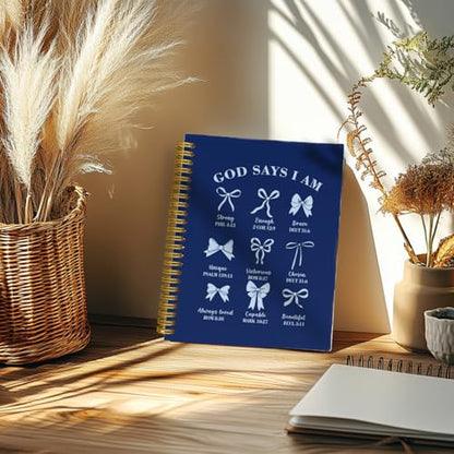 THDSE Navy Blue Bible Journal for Women, Christian Prayer Notebook - color: NavyBlue