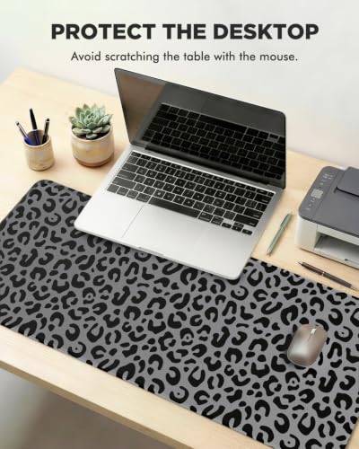 Mouse Pad, Desk Mat, 31.5x11.8in Large Mousepad, Leopard Print - color: Leopard Print