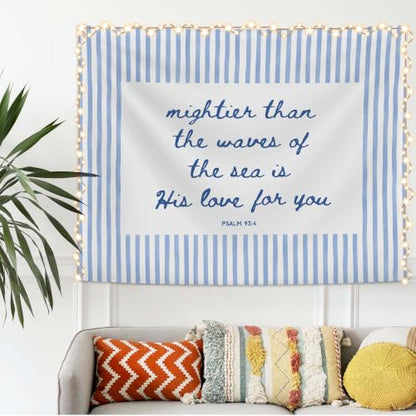 SAFDSGFDB Blue Christian Beach Tapestry Wall Hanging 50x60 - color: Christian one