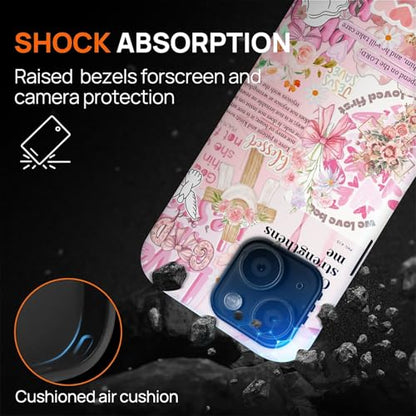 Magnetic Case for iPhone 14 Plus, Compatible with Magsafe PC Hard Shell & Silicone Inner Bumper Anti-Scratch Full-Body Cover Shockproof Slim Design Retro Newspaper Collage Religious Jesus - color: Retro Newspaper Collage Religious Jesus, size: iPhone 14 P