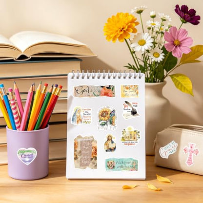 650Pcs+ Bible Sticker Book 48 Sheets Christian Jesus Sticker for journaling