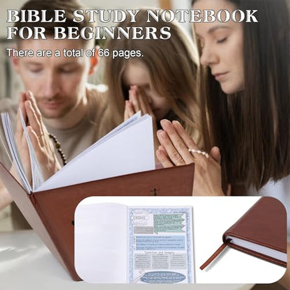 66-Page Bible Study Guide Notebook Women-Daily Scripture Quotes, Religious Faith-Based Notebook (A4)