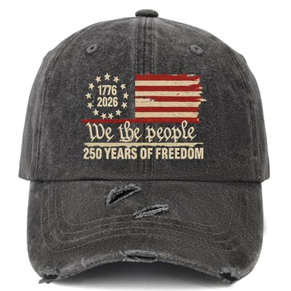 U.S. 250th Anniversary 250 Years Freedoms 1776-2026 Baseball Hats Funny - color: U.s. 250th Anniversary 250 Years Freedoms 1776-20262