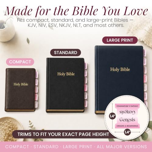 90 Christian Bible Tabs for Women, Men, and Kids - Pink Gradient - color: Pink Gradient