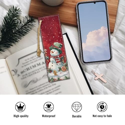 Bookmarks for Adults Personalized Bookmark Christmas Snowman Scarf Bookmark for Book Lovers Bookmarks for Reading Lovers - color: Christmas Snowman Scarf